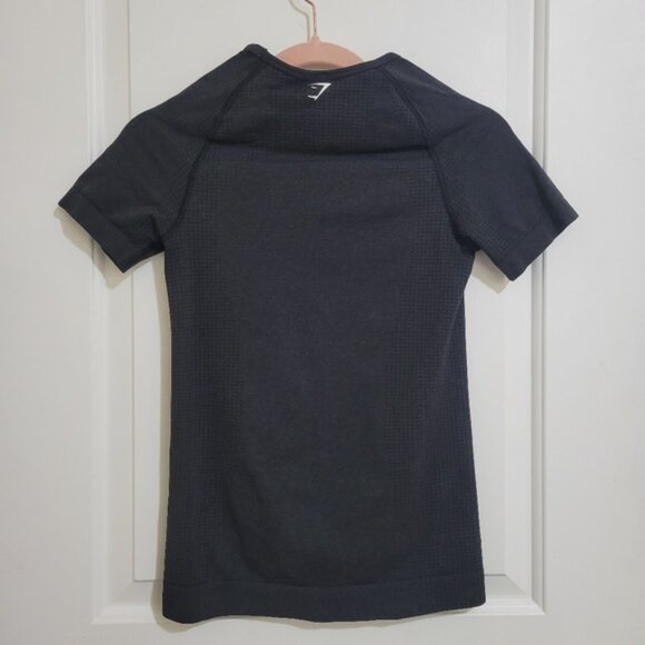 Gymshark Vital Seamless Short Sleeves T-Shirt Black Marl M - Picture 7 of 12
